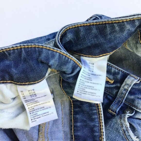 American Eagle Extreme & Next Level Flex Jeans Mens 29x30 Blue Denim Distressed - Picture 11 of 12